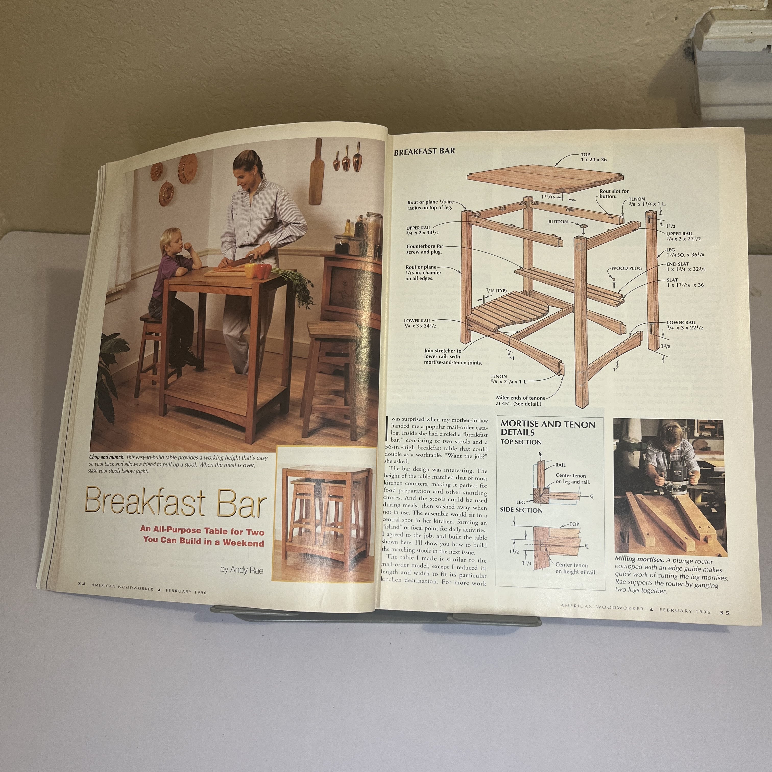 American Woodworker Magazine Edge Joints Feb 1996 #50 — image 3