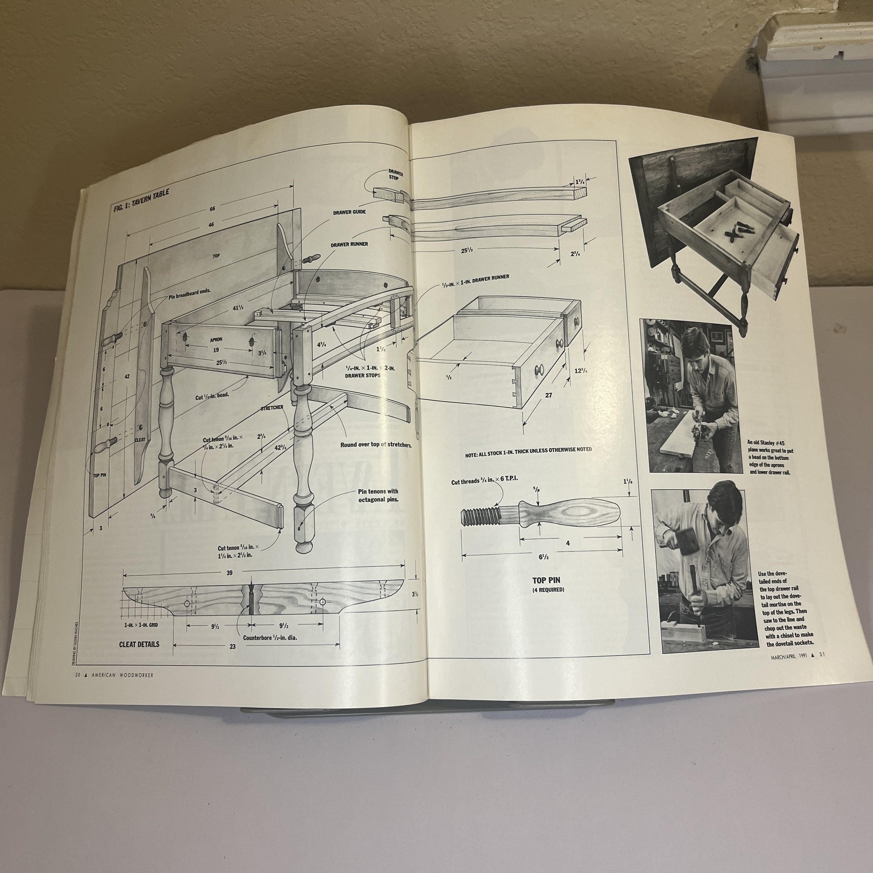 American Woodworker Mag Garden Bench Cover April 1991 — image 4
