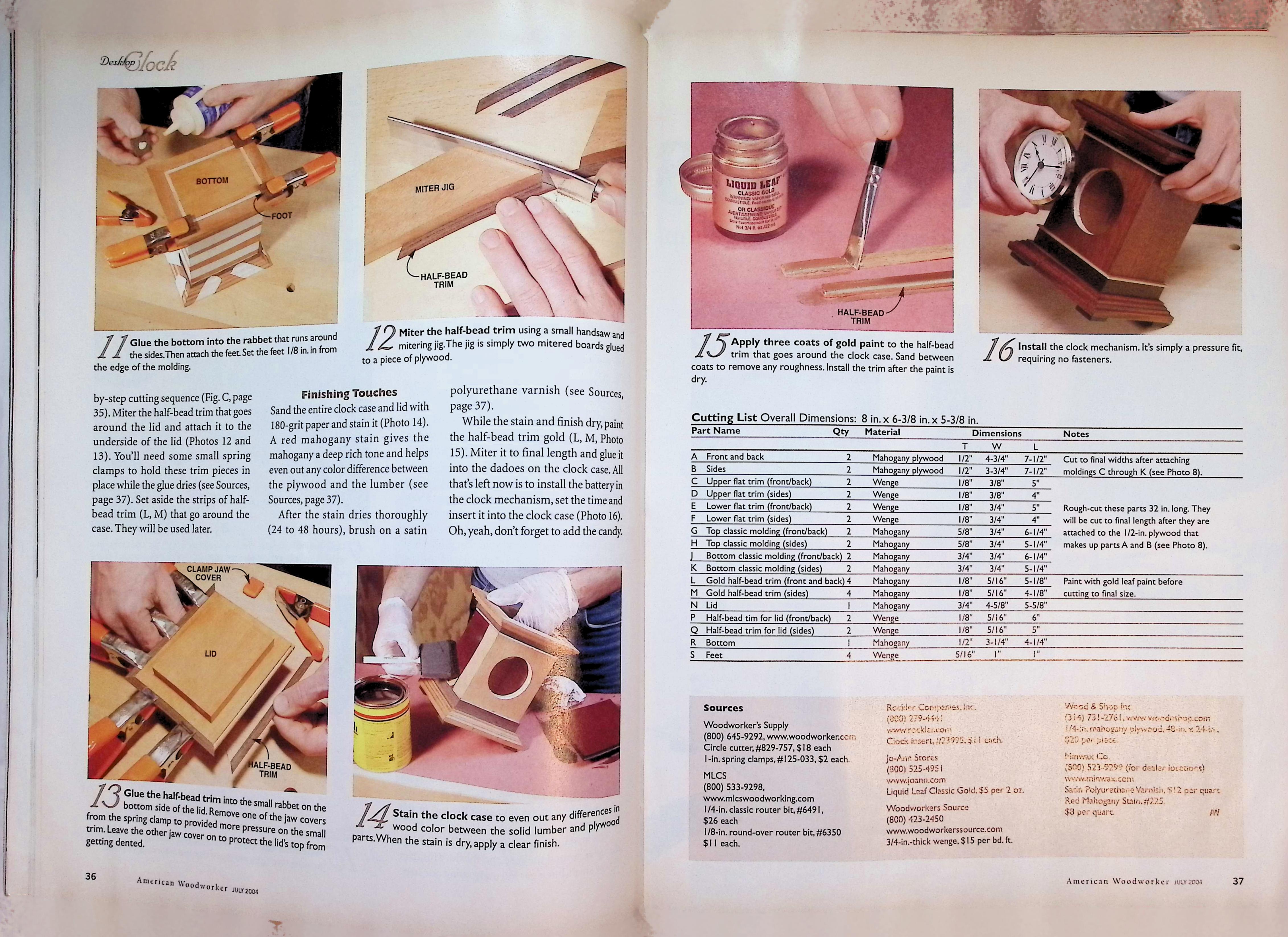 American Woodworker Magazine Miter Joints July 2004 — image 2