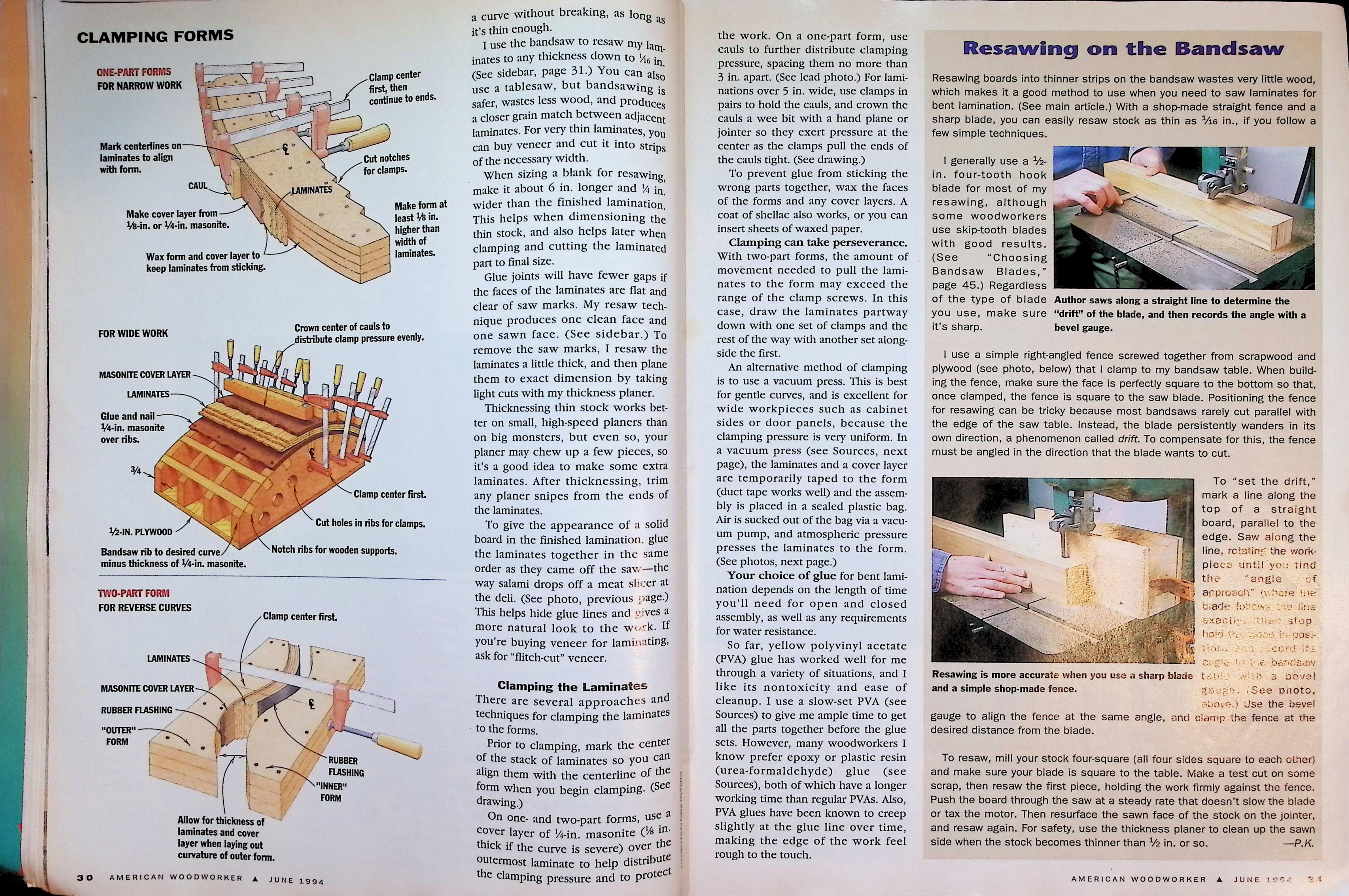 American Woodworker #38 Bandsaws Review June 1994 — image 3