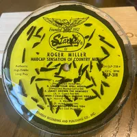Handmade Vintage Vinyl Record Label Resin Coaster - Roger Miller