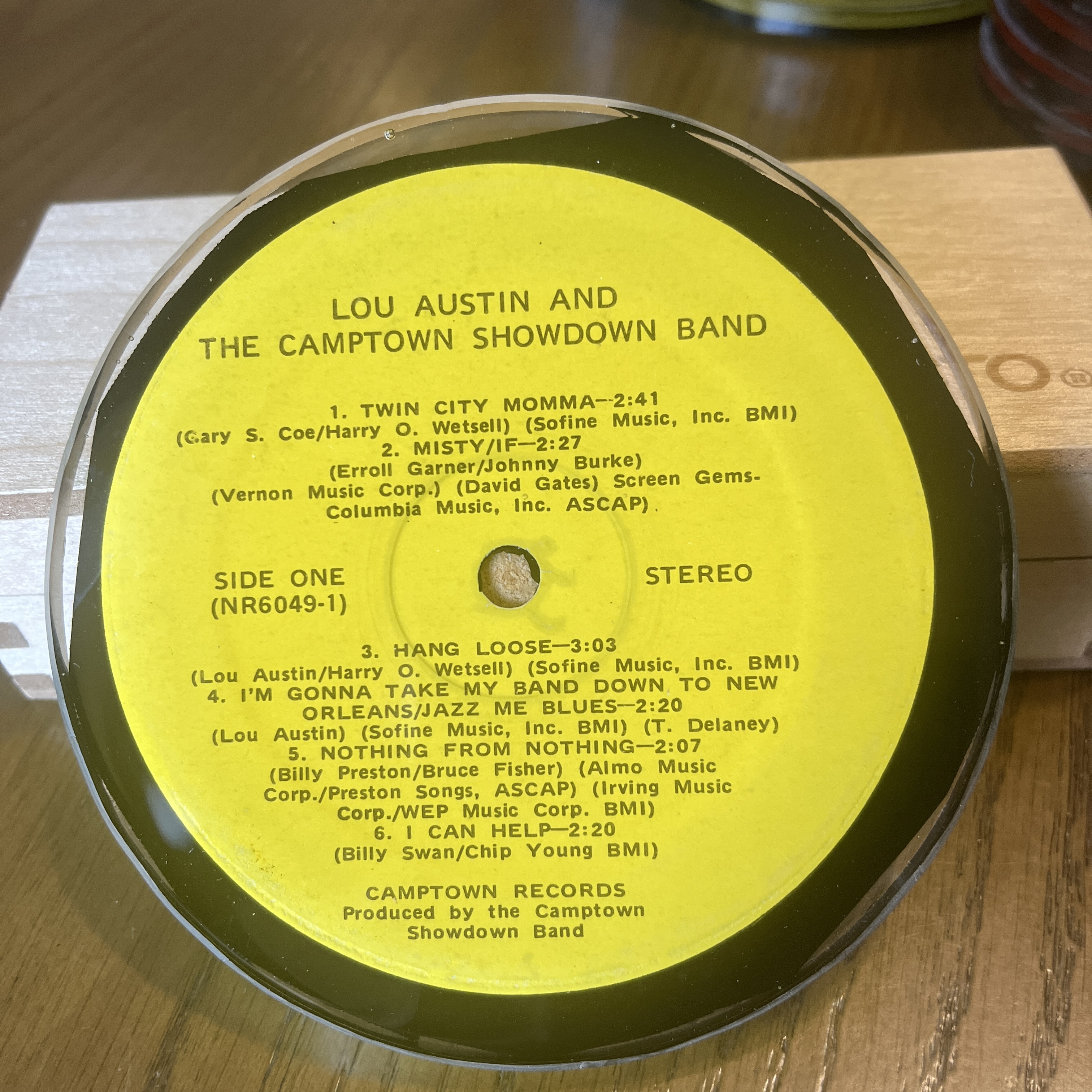 Handmade Vintage Vinyl Record Label Resin Coaster