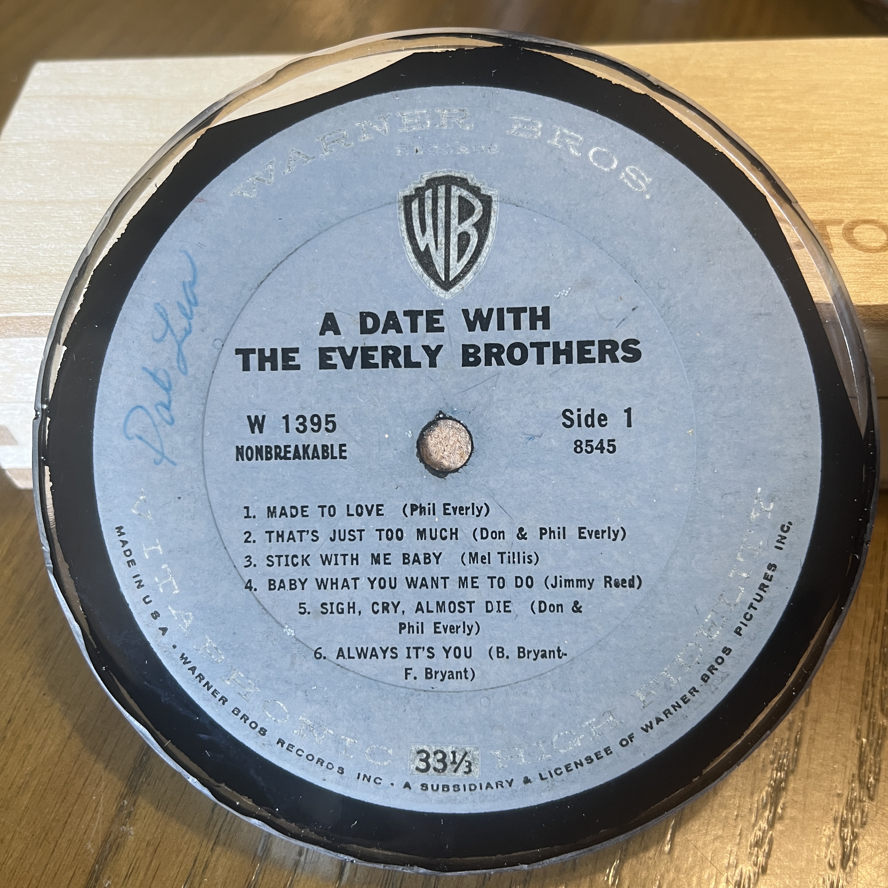 Handmade Vintage Vinyl Record Label Resin Coaster - The Everly Brothers