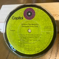 Handmade Vintage Vinyl Record Label Resin Coaster - Tennessee Ernie Ford
