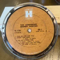 Handmade Vintage Vinyl Record Label Resin Coaster - The Legendary Johnny Horton