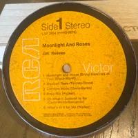 Handmade Vintage Vinyl Record Label Resin Coaster - Jim Reeves