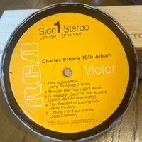 Handmade Vintage Vinyl Record Label Resin Coaster - Charley Pride