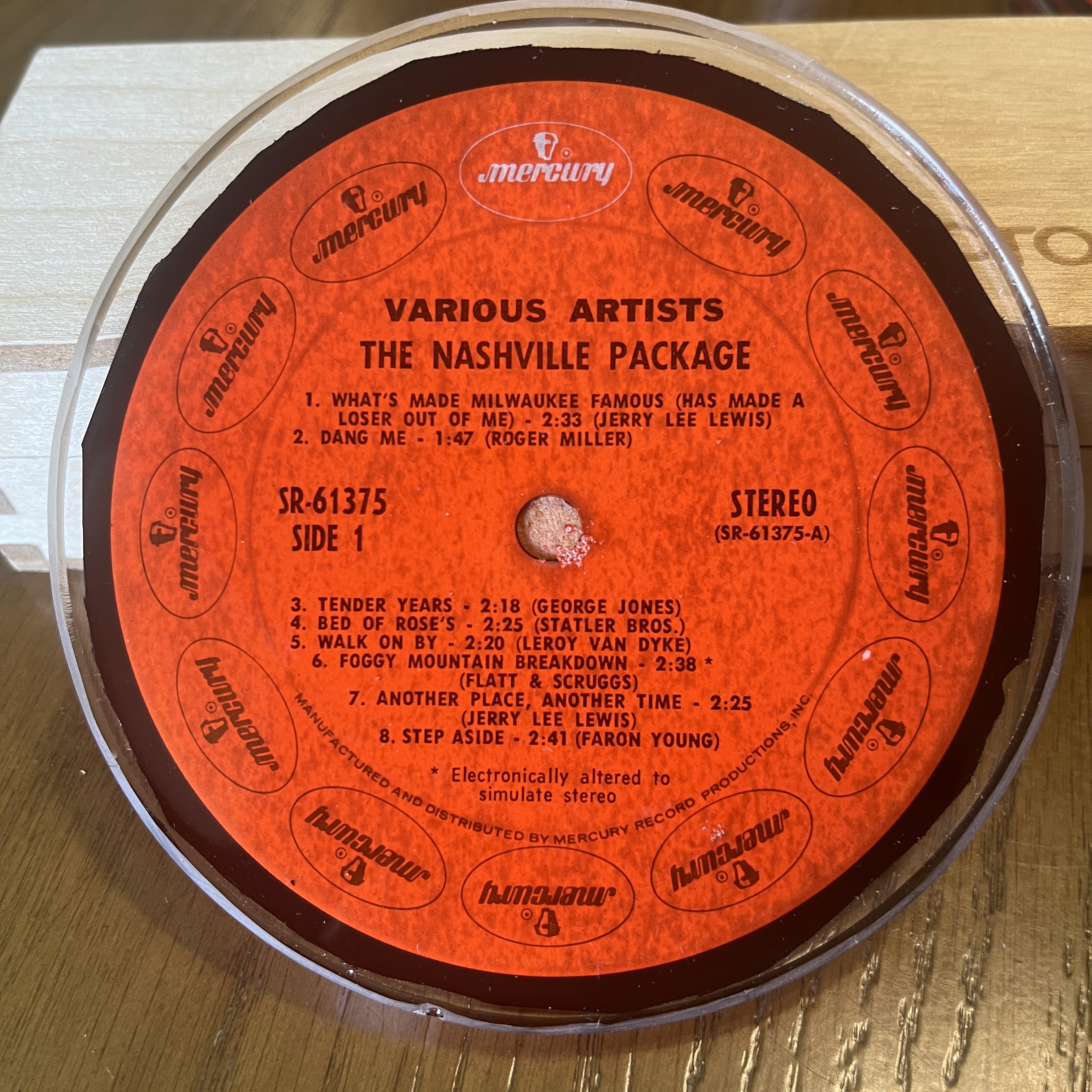 Handmade Vintage Vinyl Record Label Resin Coaster - The Nashville Package