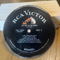 Handmade Vintage Vinyl Record Label Resin Coaster - Jim Reeves