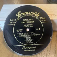 Handmade Vintage Vinyl Record Label Resin Coaster - Jan Savitt And His Orchestra