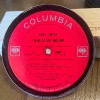 Handmade Vintage Vinyl Record Label Resin Coaster - Carl Smith