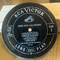 Handmade Vintage Vinyl Record Label Resin Coaster - Dance With Luis Arcaraz