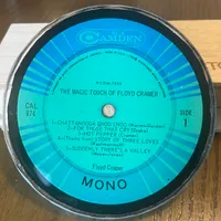 Handmade Vintage Vinyl Record Label Resin Coaster - Floyd Cramer