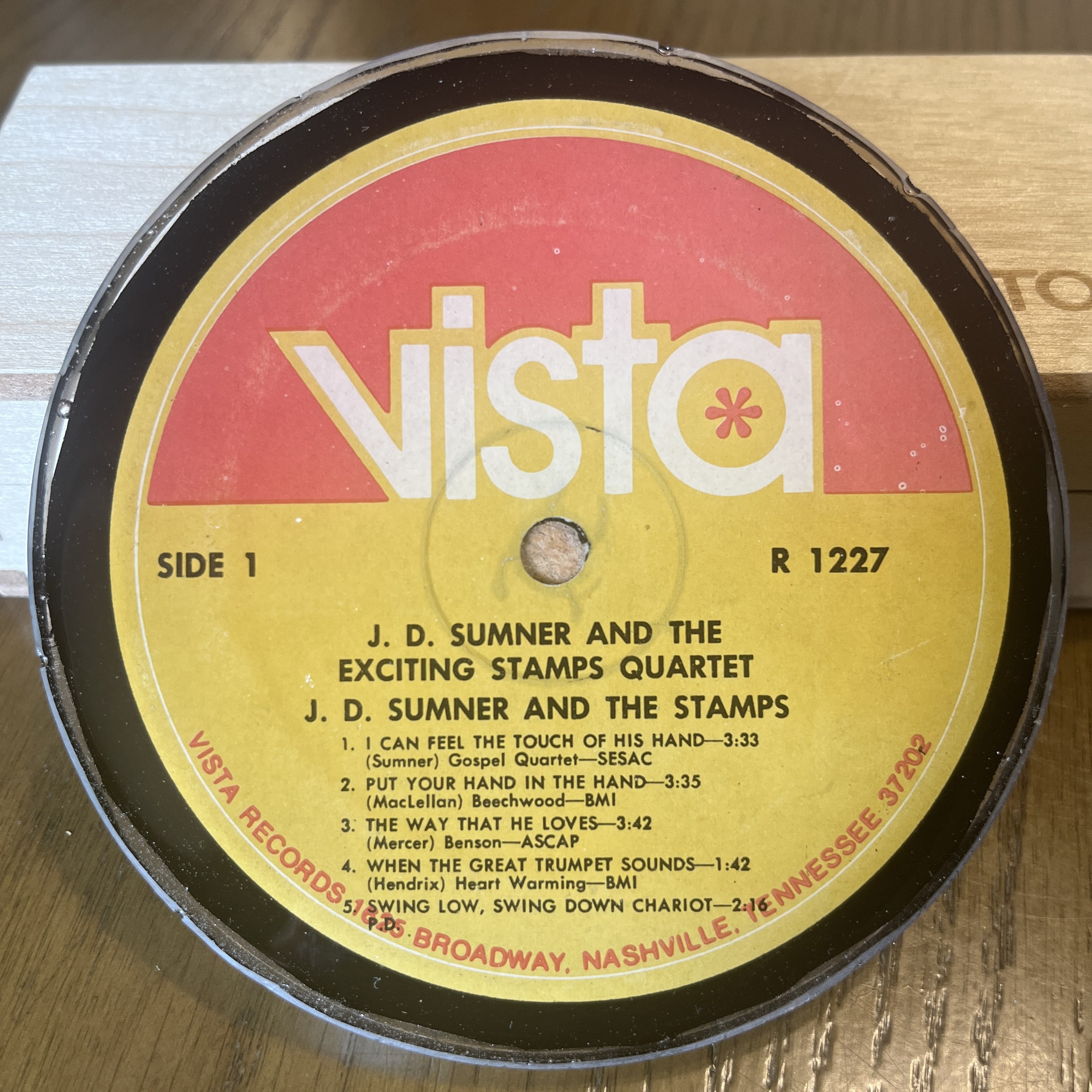 Handmade Vintage Vinyl Record Label Resin Coaster