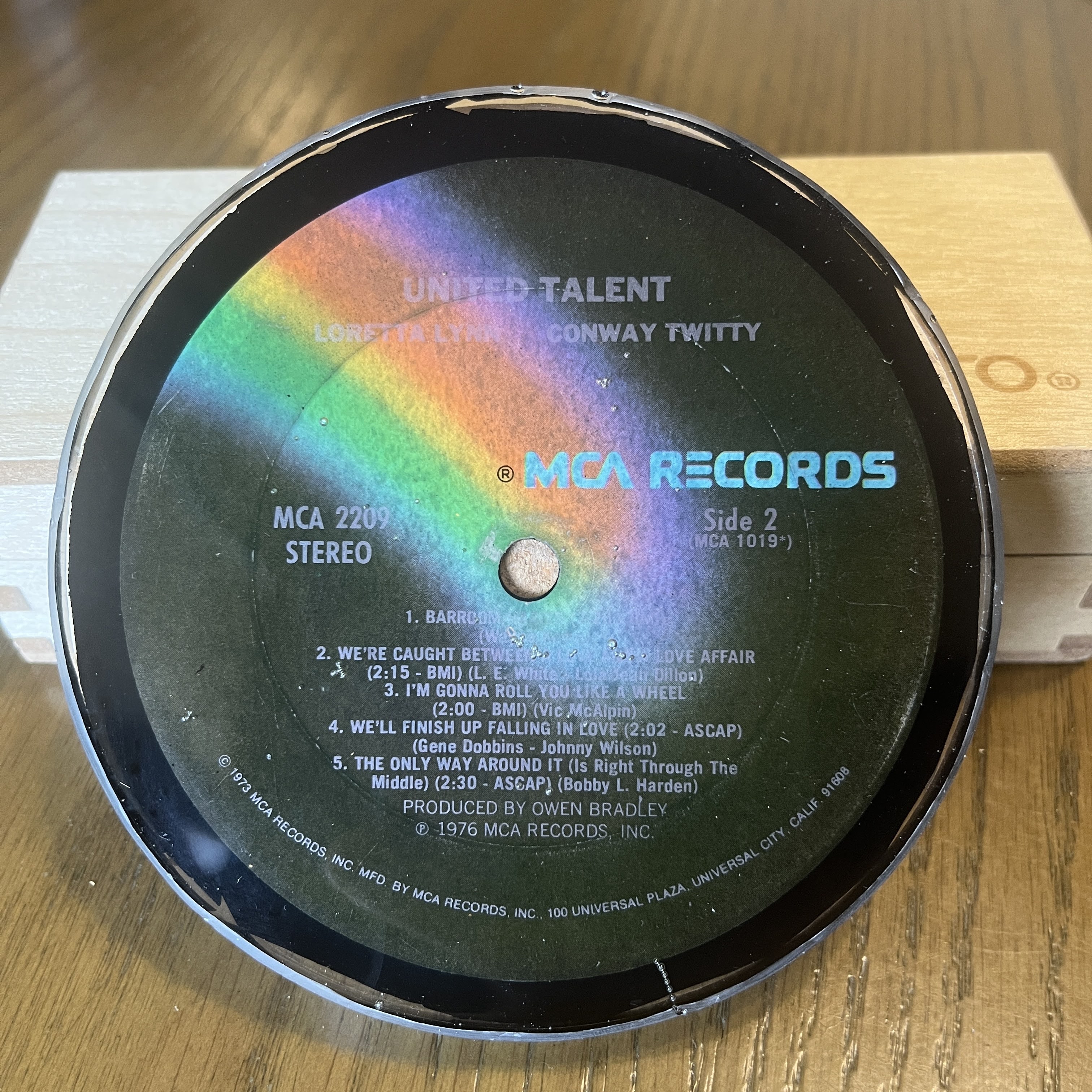 Handmade Vintage Vinyl Record Label Resin Coaster - United Talent