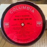 Handmade Vintage Vinyl Record Label Resin Coaster - Marty Robbins