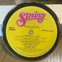 Handmade Vintage Vinyl Record Label Resin Coaster - Millie Jackson