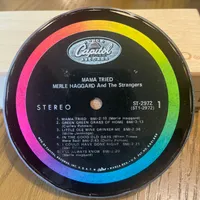 Handmade Vintage Vinyl Record Label Resin Coaster - Mama Tried