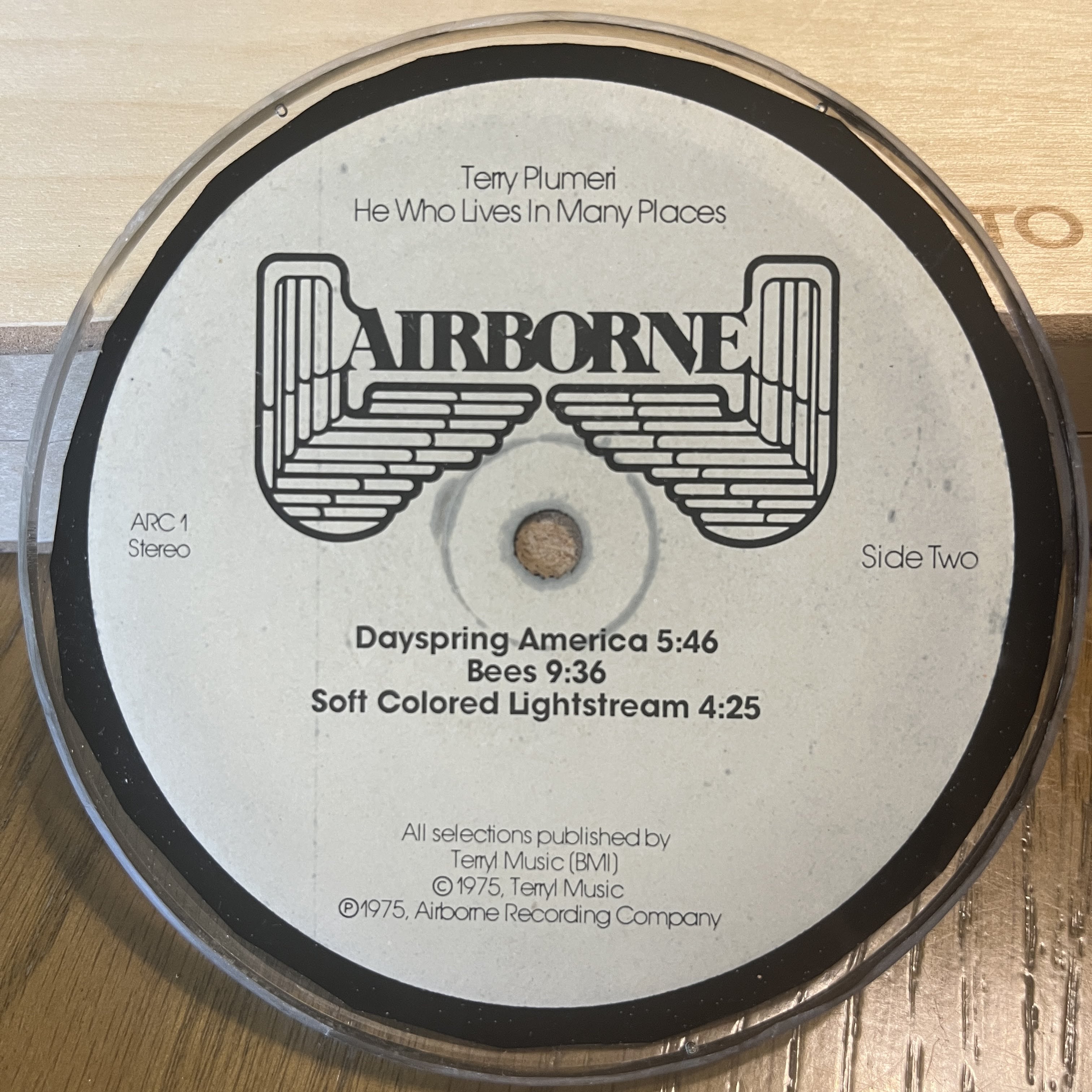 Handmade Vintage Vinyl Record Label Resin Coaster - Terry Plumeri