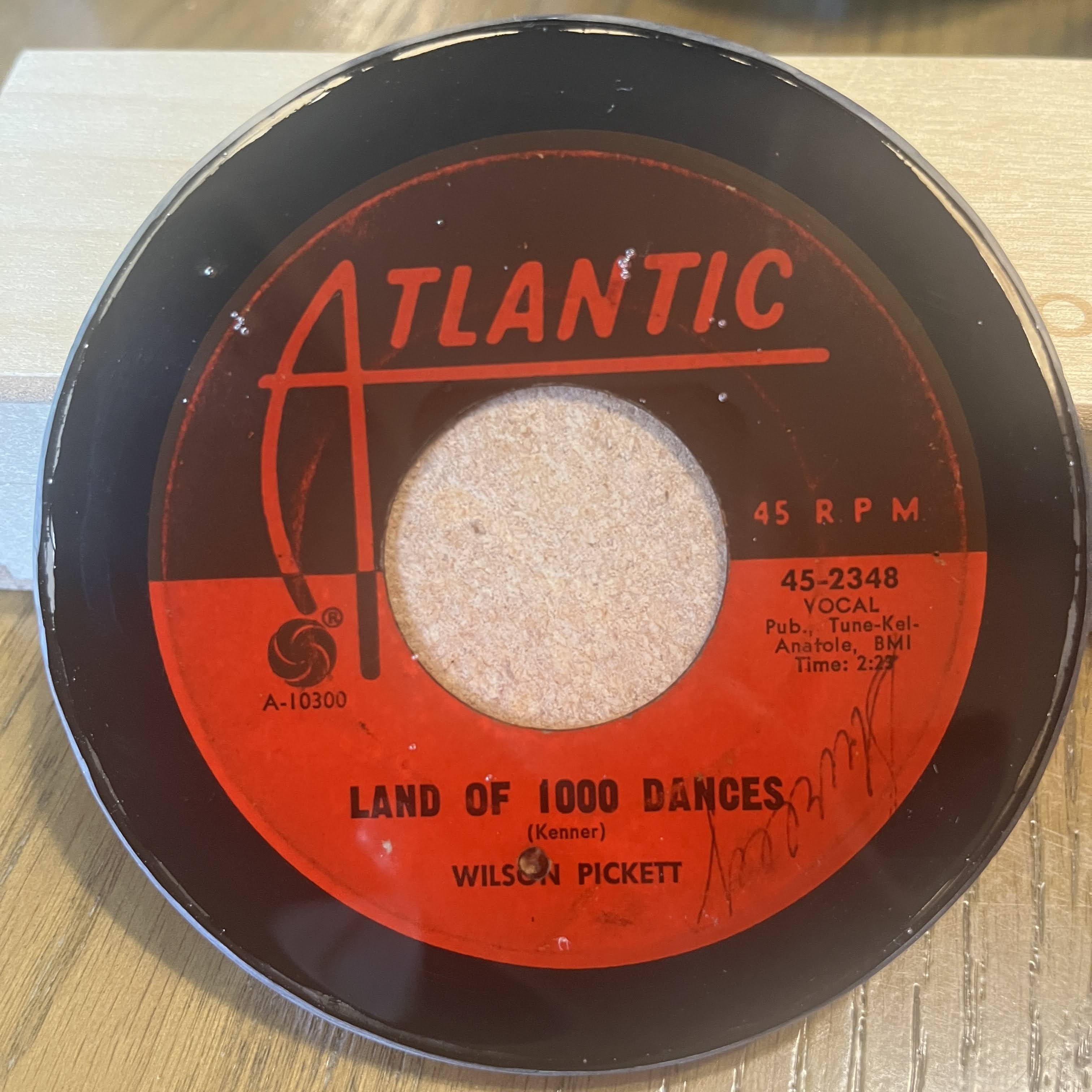 Handmade Vintage Vinyl Record Label Resin Coaster - Wilson Pickett