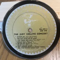 Handmade Vintage Vinyl Record Label Resin Coaster - Judy Collins
