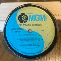 Handmade Vintage Vinyl Record Label Resin Coaster - The Osborne Brothers