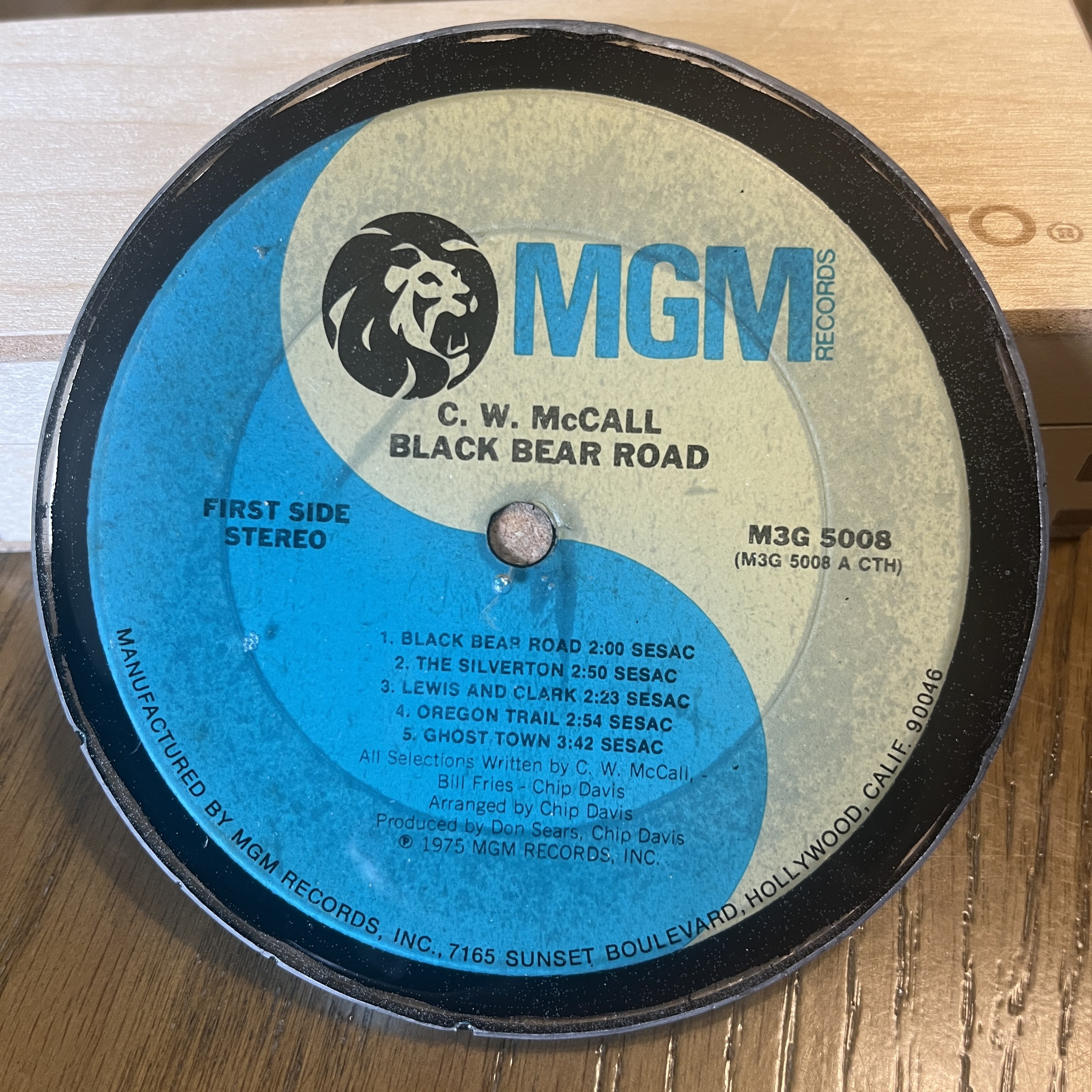 Handmade Vintage Vinyl Record Label Resin Coaster - C.W. Stoneking