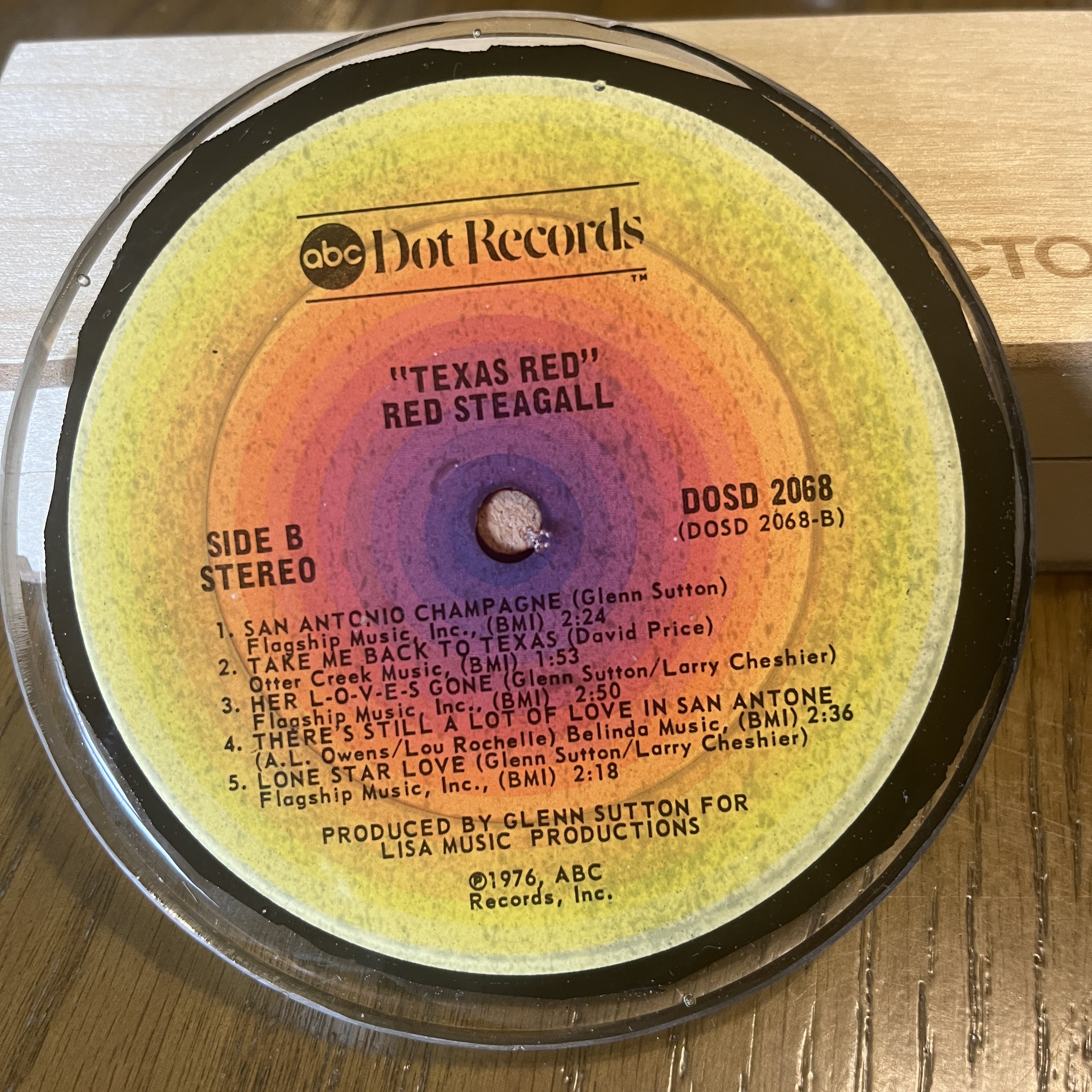 Handmade Vintage Vinyl Record Label Resin Coaster - Orpheus