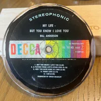 Handmade Vintage Vinyl Record Label Resin Coaster - Bill Anderson