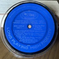 Handmade Vintage Vinyl Record Label Resin Coaster - Country Boys - Country Girls