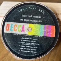Handmade Vintage Vinyl Record Label Resin Coaster - The Texas Troubadours