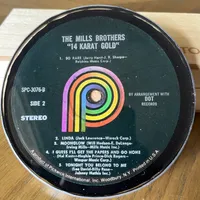Handmade Vintage Vinyl Record Label Resin Coaster - The Mills Brothers