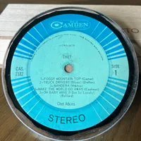 Handmade Vintage Vinyl Record Label Resin Coaster - Chet Atkins
