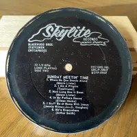 Handmade Vintage Vinyl Record Label Resin Coaster - Sunday Meetin' Time