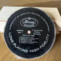 Handmade Vintage Vinyl Record Label Resin Coaster - The Platters
