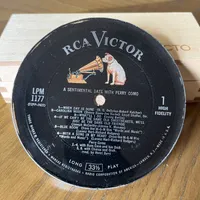 Handmade Vintage Vinyl Record Label Resin Coaster - Perry Como
