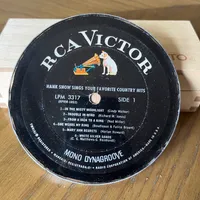 Handmade Vintage Vinyl Record Label Resin Coaster - Hank Snow