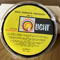 Handmade Vintage Vinyl Record Label Resin Coaster - Light