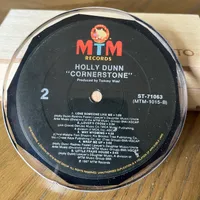 Handmade Vintage Vinyl Record Label Resin Coaster - Holly Dunn