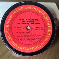 Handmade Vintage Vinyl Record Label Resin Coaster - Marty Robbins