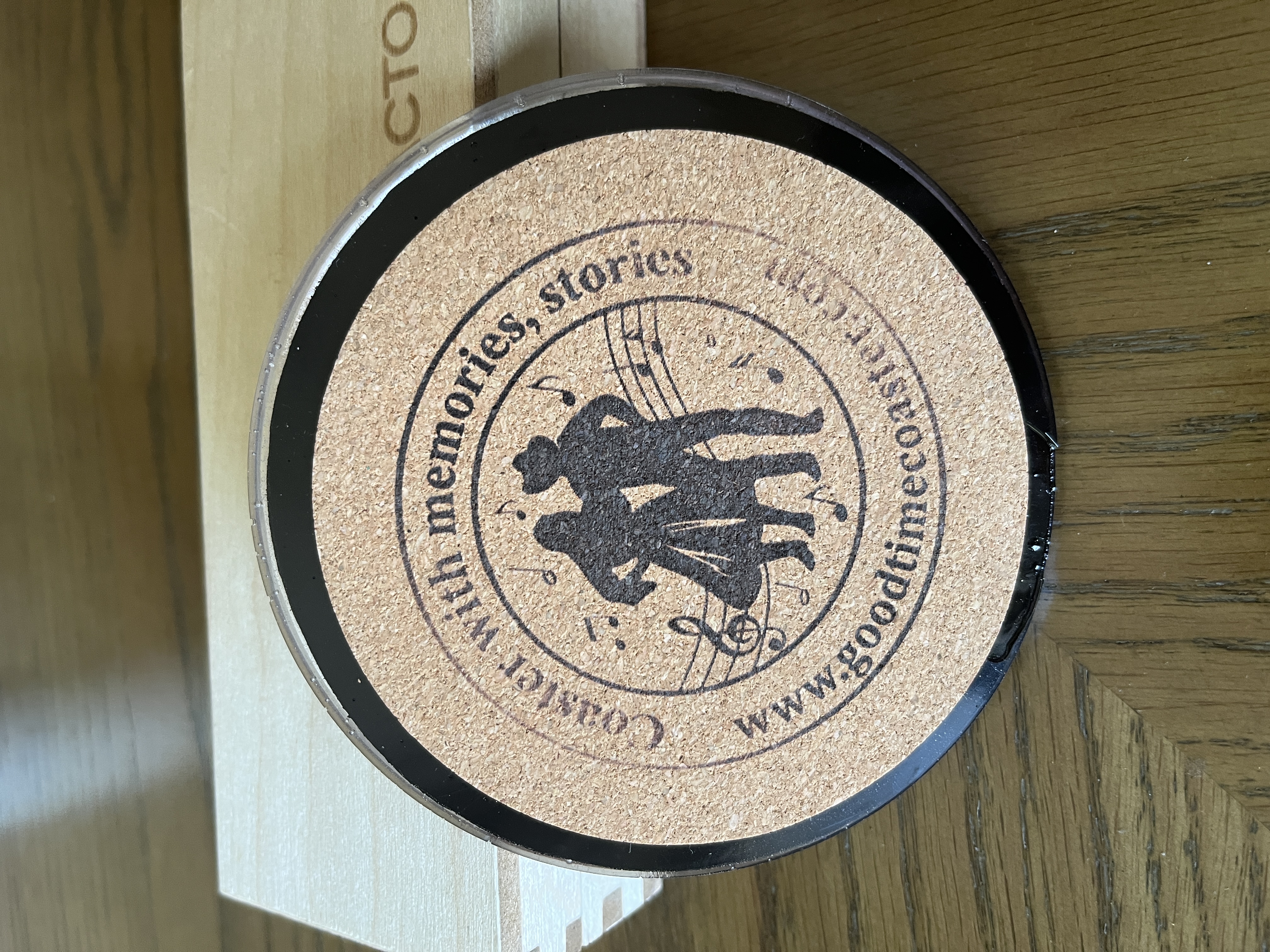 Handmade Vintage Vinyl Record Label Resin Coaster - Larry Ballard, The Wings — image 2