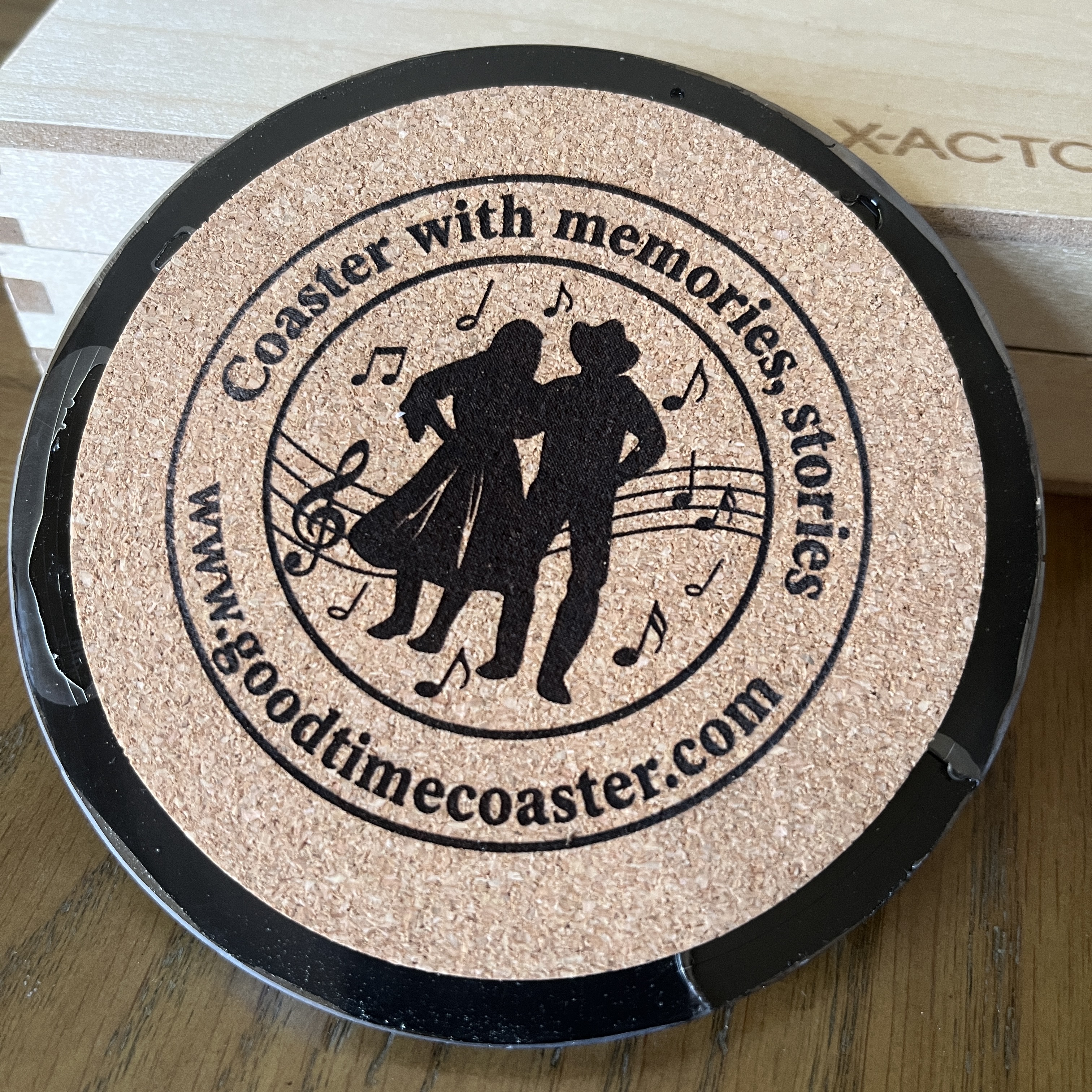 Handmade Vintage Vinyl Record Label Resin Coaster - Justin Wilson — image 3