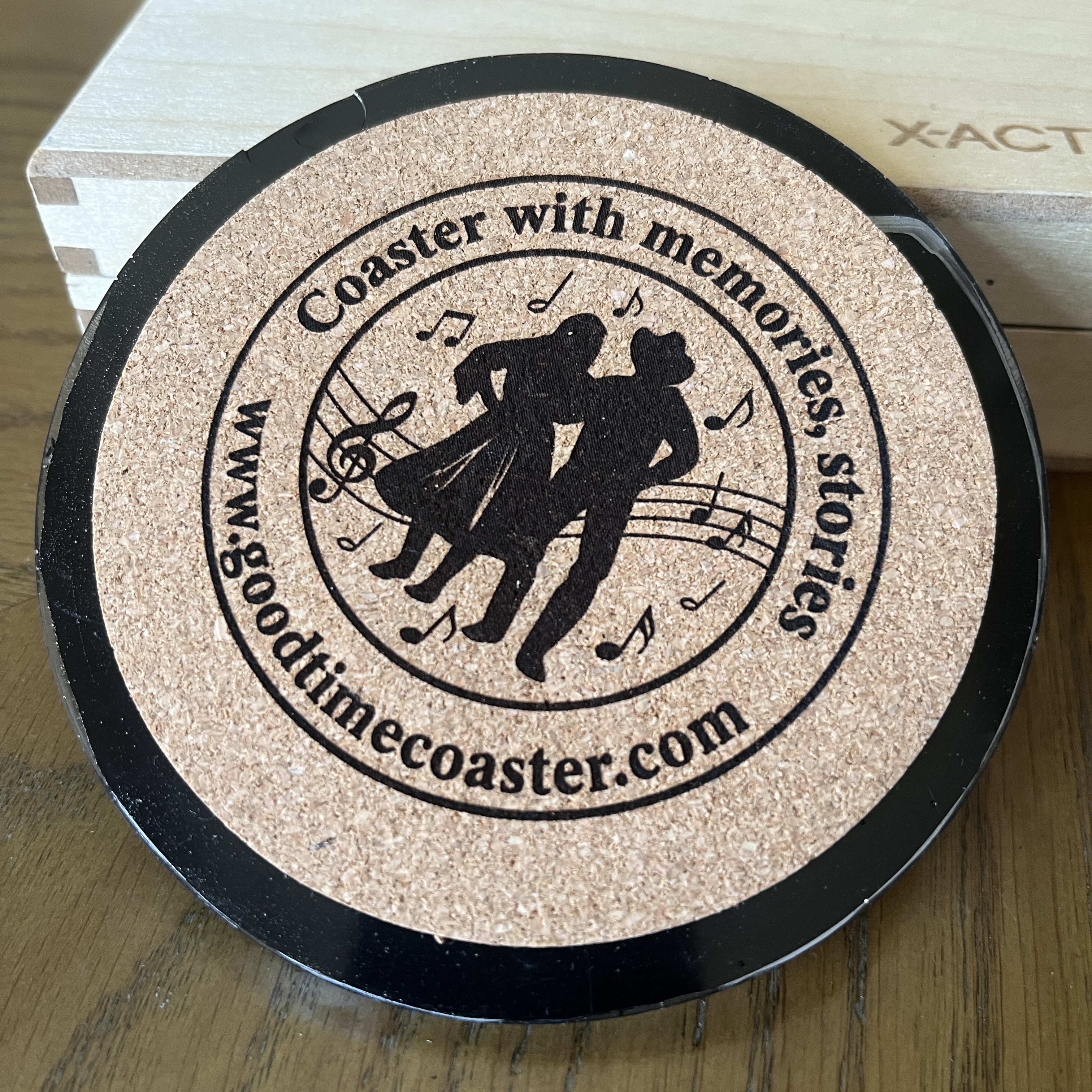 Handmade Vintage Vinyl Record Label Resin Coaster - Justin Wilson — image 3