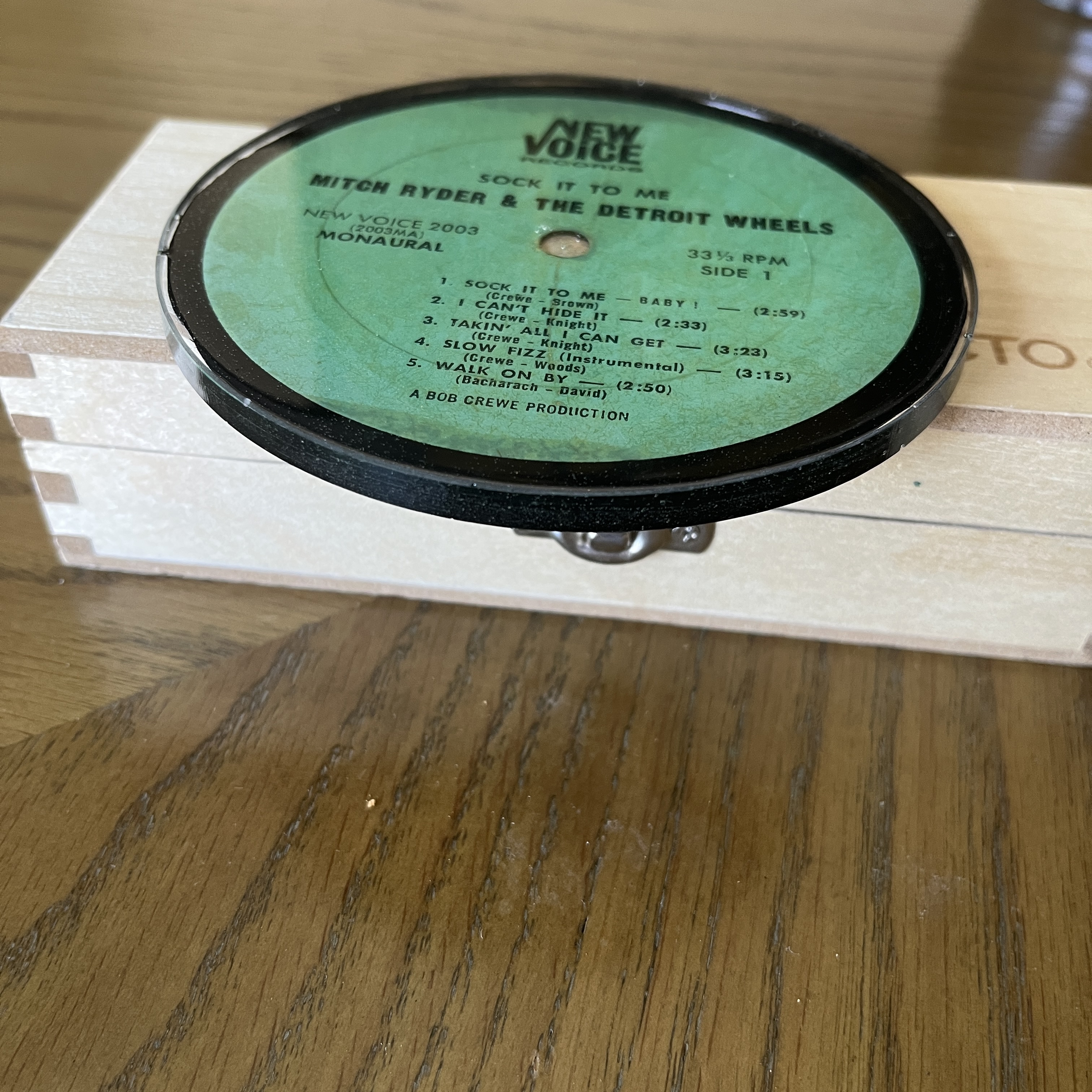 Handmade Vintage Vinyl Record Label Resin Coaster - Sock It To Me — image 2