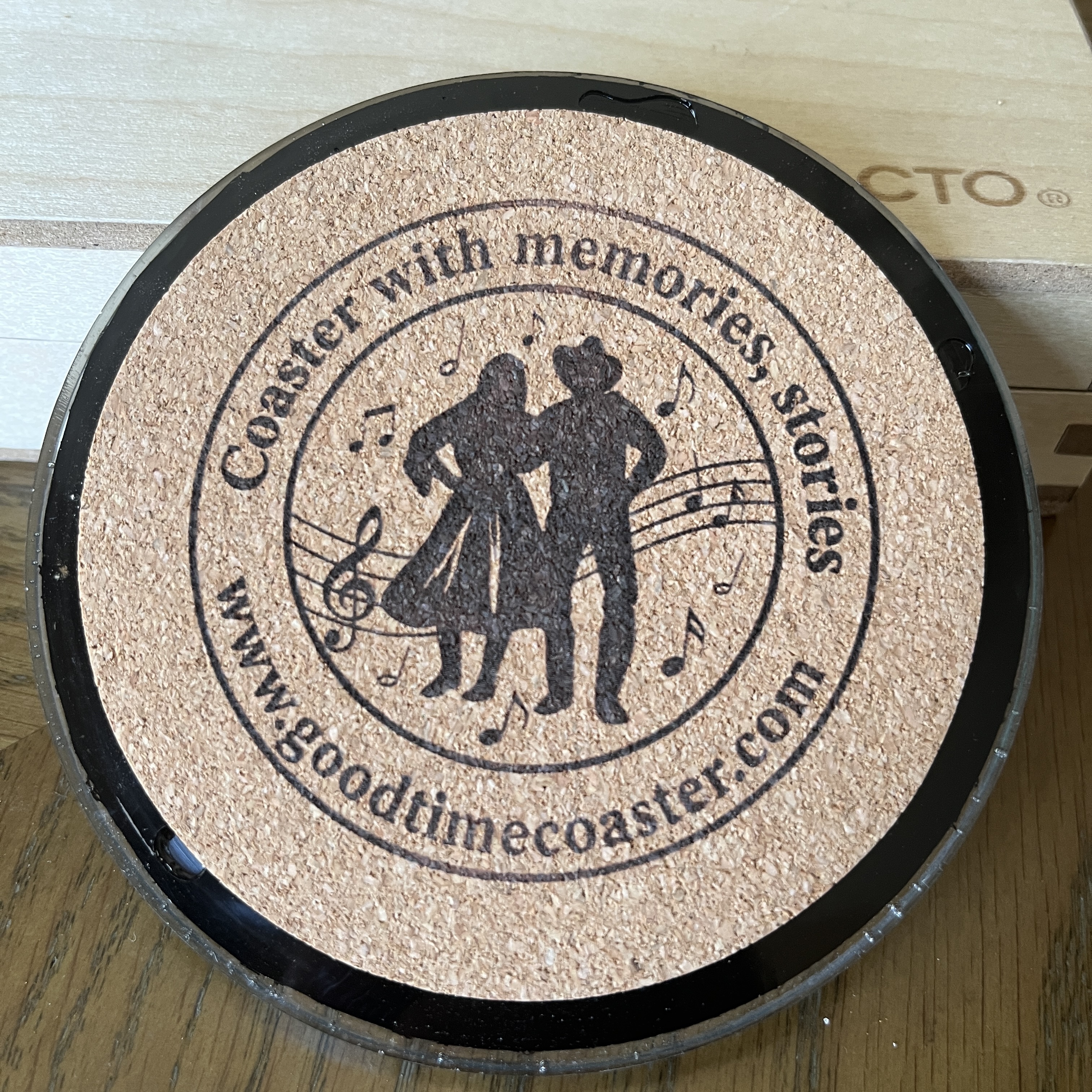 Handmade Vintage Vinyl Record Label Resin Coaster — image 3