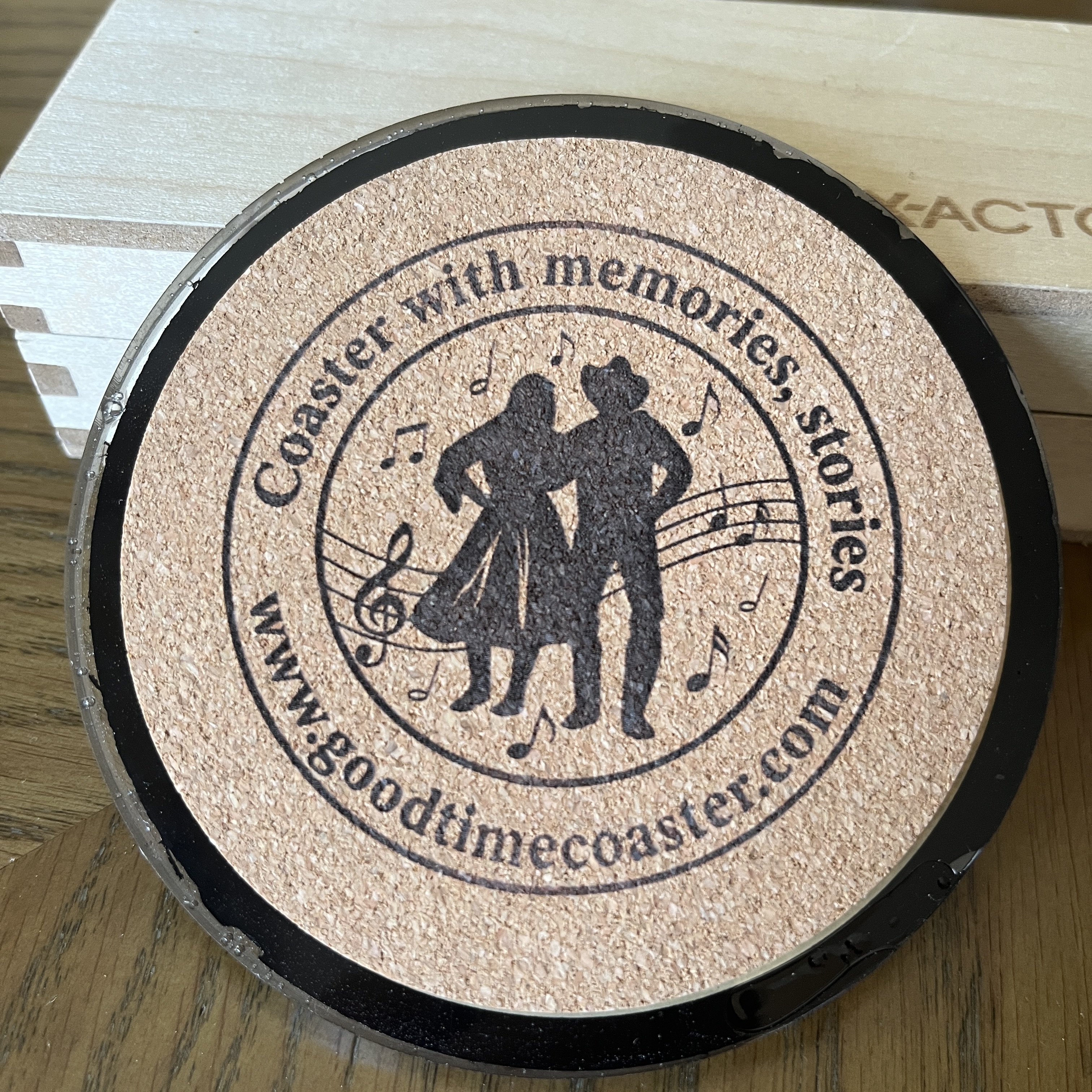 Handmade Vintage Vinyl Record Label Resin Coaster - Johnny Rivers — image 3