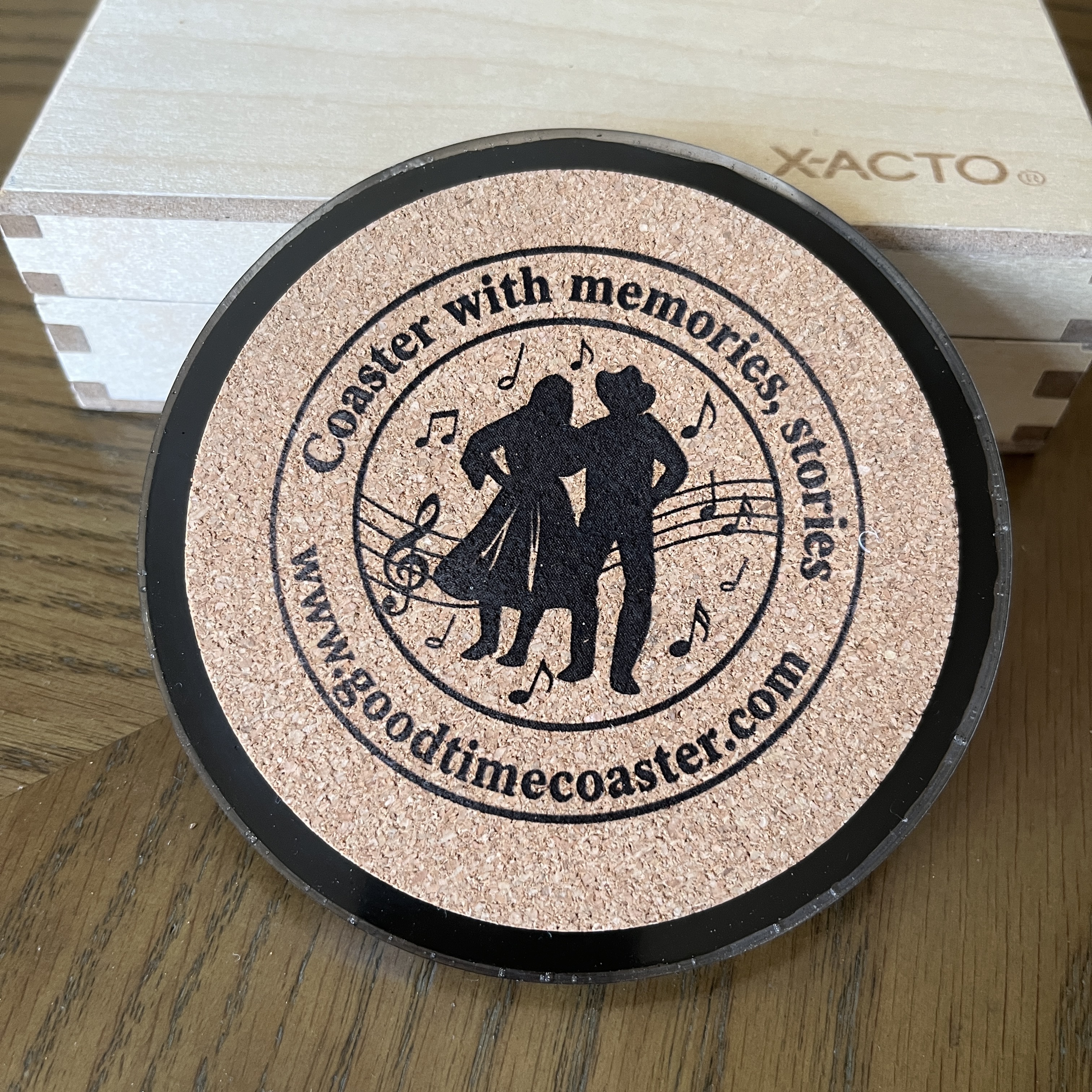 Handmade Vintage Vinyl Record Label Resin Coaster — image 3