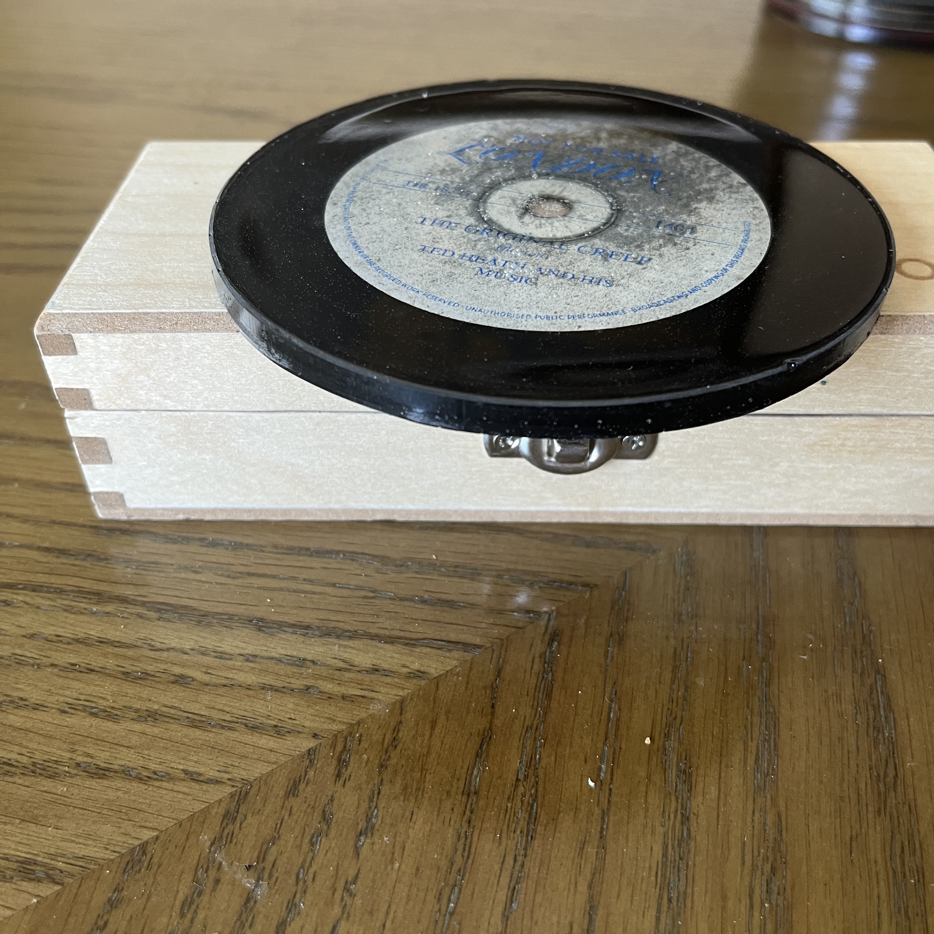Handmade Vintage Vinyl Record Label Resin Coaster - Ted Heath and His Music — image 2