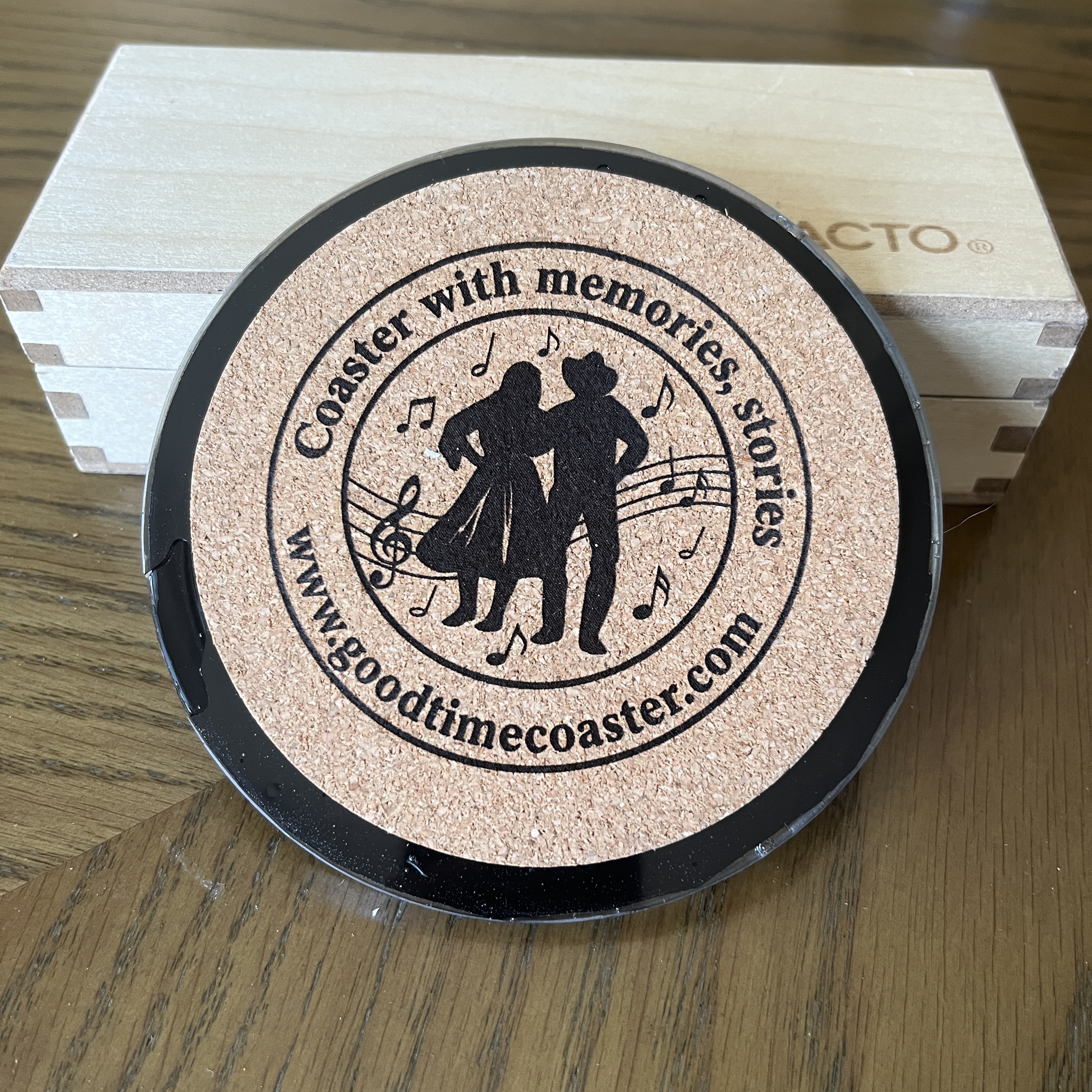 Handmade Vintage Vinyl Record Label Resin Coaster - Gottle O'Geer — image 3