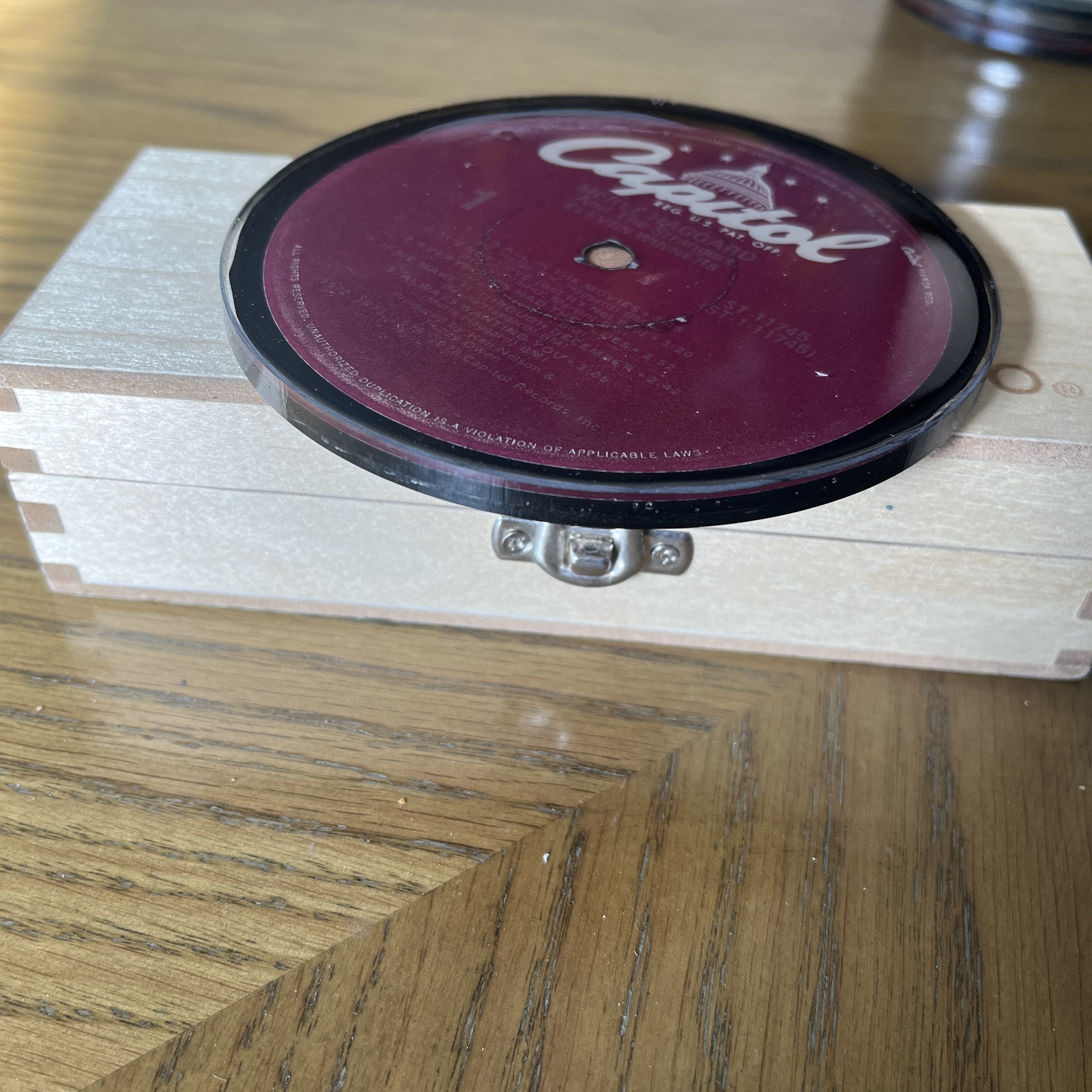 Handmade Vintage Vinyl Record Label Resin Coaster - Eleven Winners — image 2